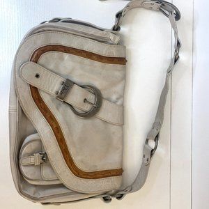 Christian Dior Leather Vintage Gaucho Double Saddle Bag (missing original charm)